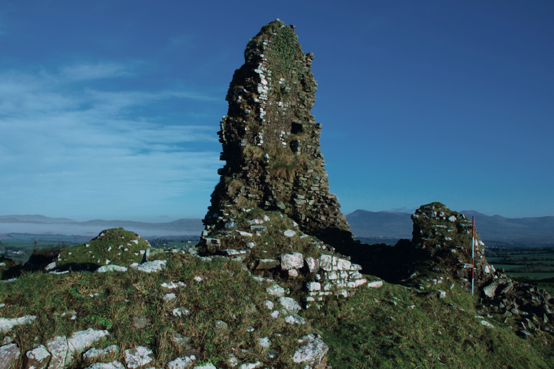 Ruined castle on Caherdrinny Hill the cover of the Hidden Voices Audiobook