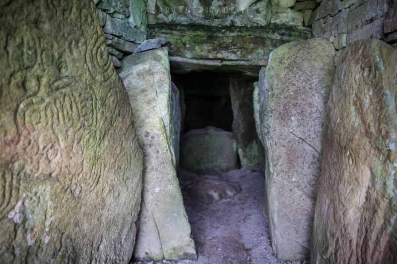 The passageway of Cairn T the most famous of the passage tombs of Loughcrew