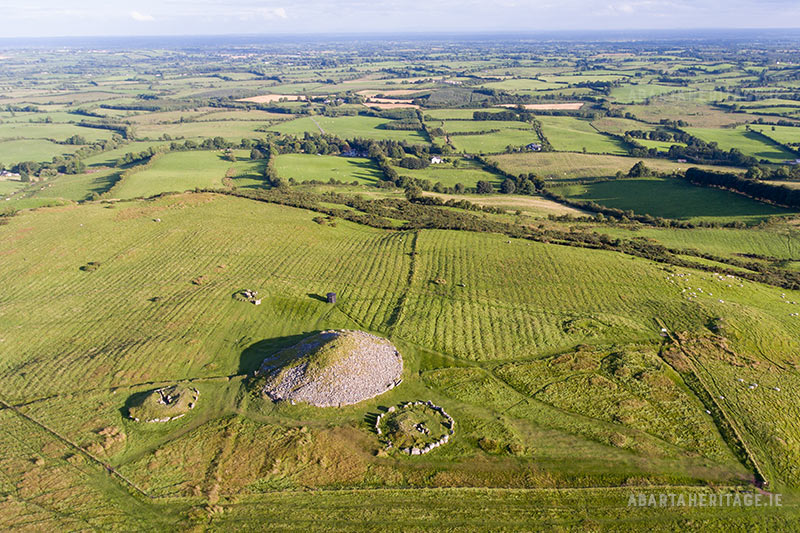 Aerial view of Loughcrew cairns