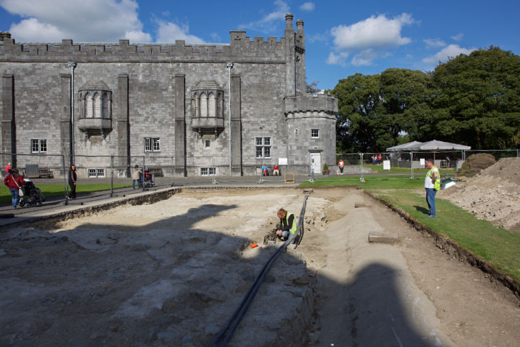 Servant's tunnel revealed during the dig at Kilkenny Castle