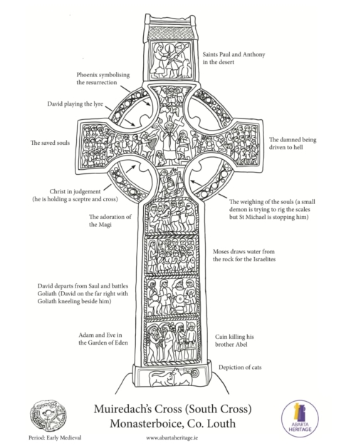 Muiredachs High Cross Colouring Book Page