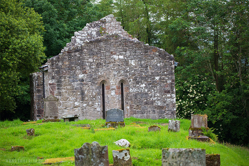 The medieval ruins of Dungiven Priory in County Antrim. One of the best places to visit in Northern Ireland