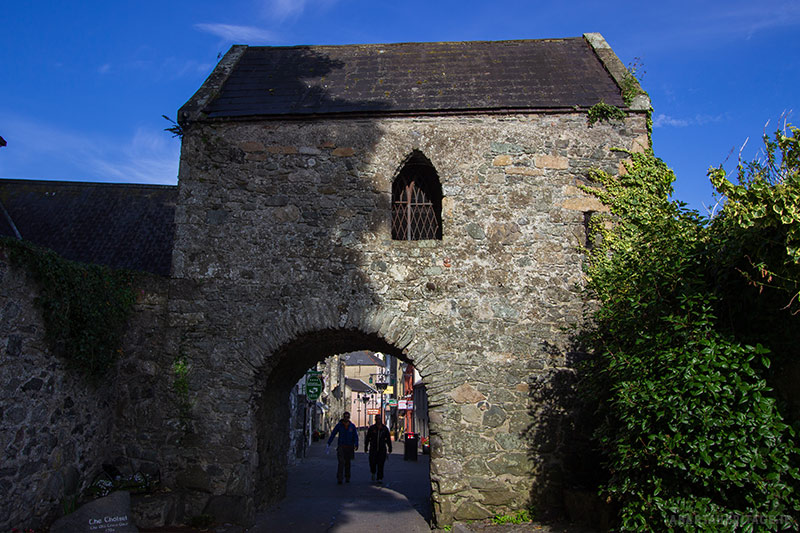 The Tholsel a gateway through the medieval walls into Carlingford