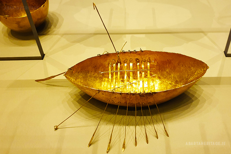 The beautiful golden boat that is the centrepiece of the Broighter Hoard