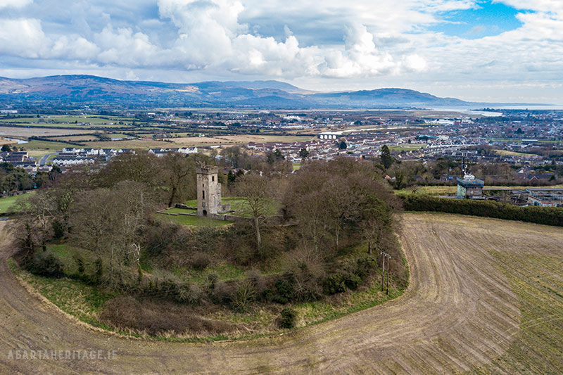 Aerial view of Castletown Motte, County Louth