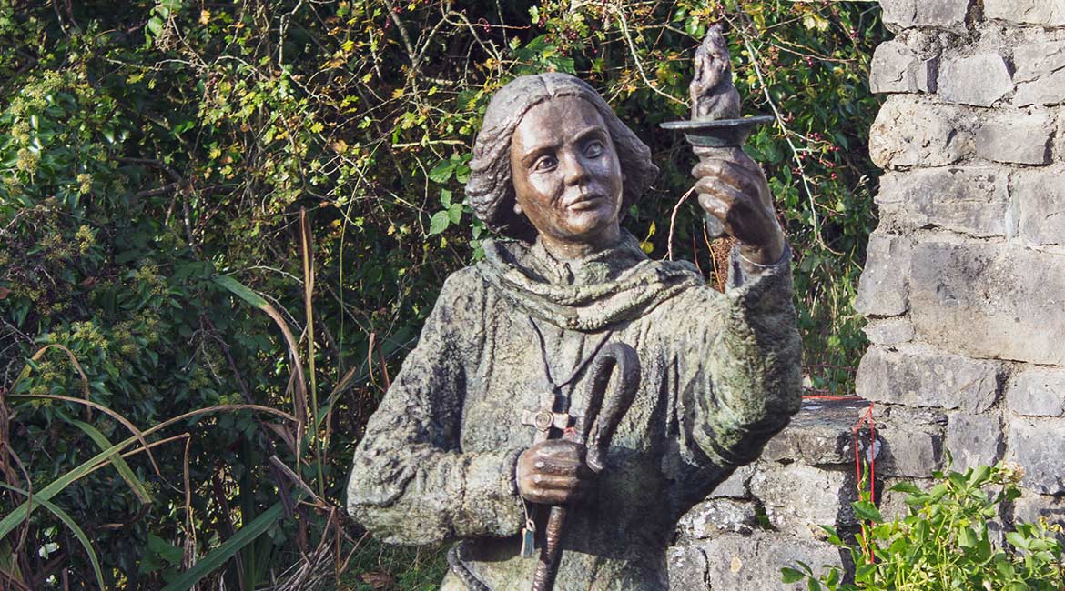 Statue of St Brigid at St Brigid's Well Kildare