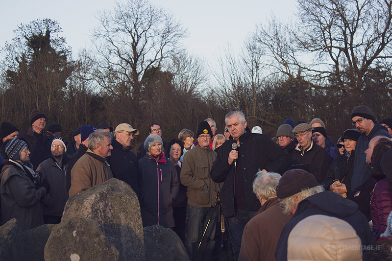Professor Muiris O'Sullivan gives at talk at the Winter Solstice at Knockroe