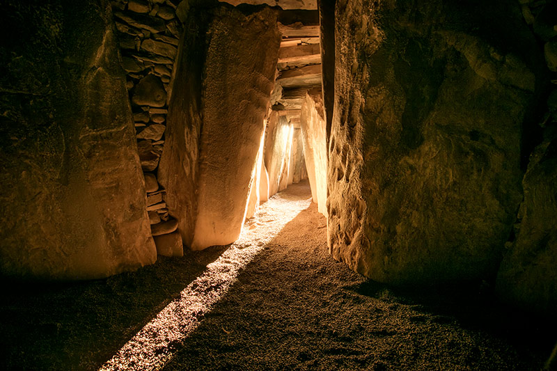 Winter Solstice at Newgrange. Light enters the tomb at Newgrange one of the marvels of Neolithic Ireland