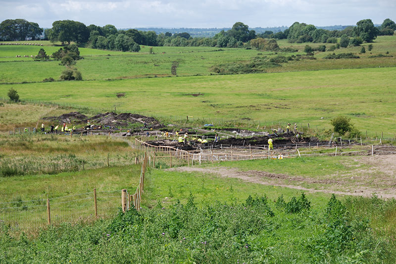Kilbegly under excavation. The mill was one of the most significant sites found on the M6 A Route Through Time