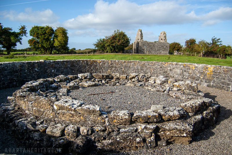 Foundations of a round tower at Liathmore on the Derrynaflan Trail
