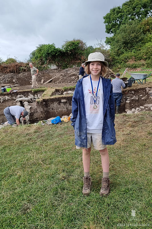 Bea McCullen the youngest member of the excavation team