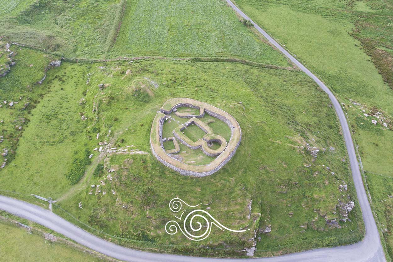 Aerial view of Lecanabuaile Stone Fort