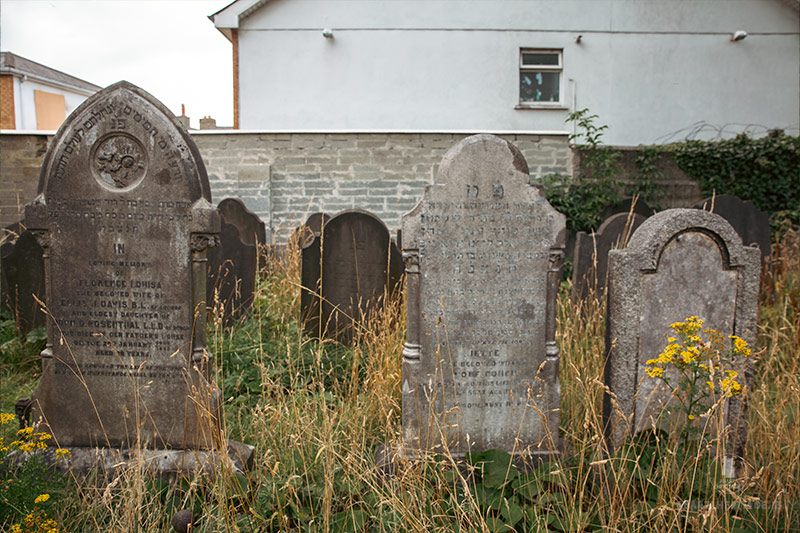 Gravestones in Ballybough Jewish Cemetery Dublin