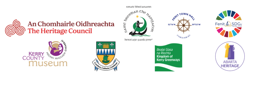 The logos of the funders of the Brendan's Way Audio Guide